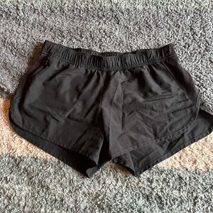 Black running shorts